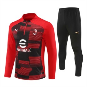 AC Milan Trainings Sweatshirt Kwart-Zip 2024-25 Rode